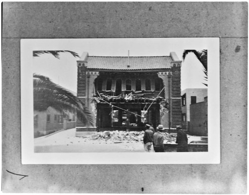 Fire station damaged by the 1933 earthquake