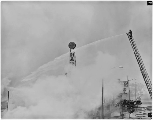 Dooley's Hardware store fire, 5075 Long Beach Blvd