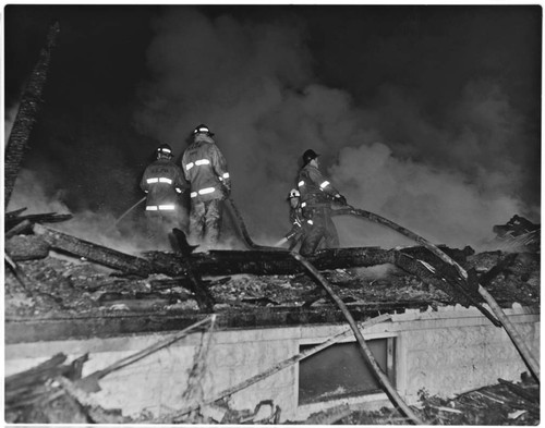 Church fire, 3rd St. and Junipero