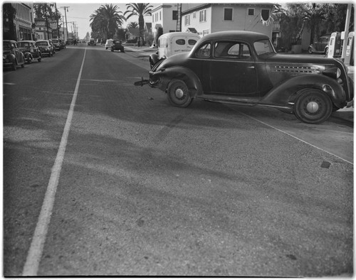 Wrecked car #143, Broadway and Grand Ave