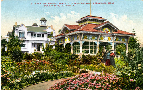 Kiosk and Residence of Paul De Longpre, Hollywood, near Los Angeles, California