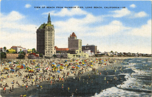 View of Beach from Rainbow Pier, Long Beach, California