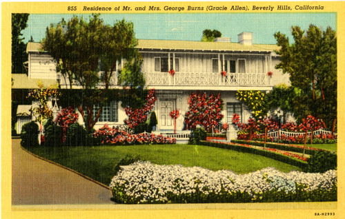 Residence of Mr. and Mrs. George Burns (Gracie Allen), Beverly Hills, California