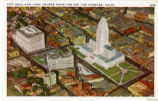 City Hall and the Civic Center from the Air. Los Angeles, California