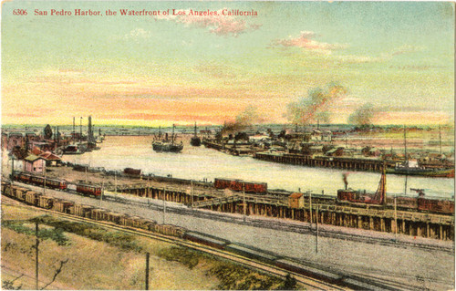 San Pedro Harbor, the Waterfront of Los Angeles, California