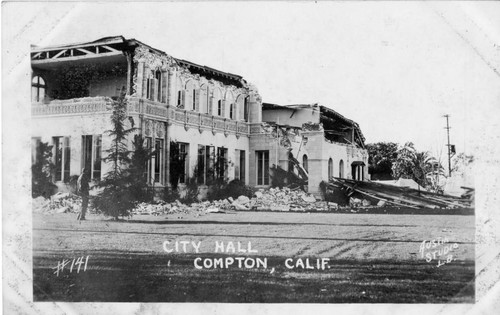 Compton City Hall earthquake damage