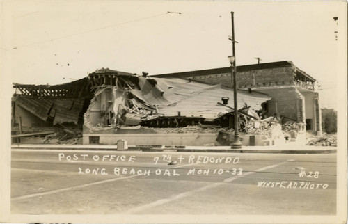 Postoffice, 7th + Redondo, Long Beach Cal MCH 10-33, #28 Winstead Photo