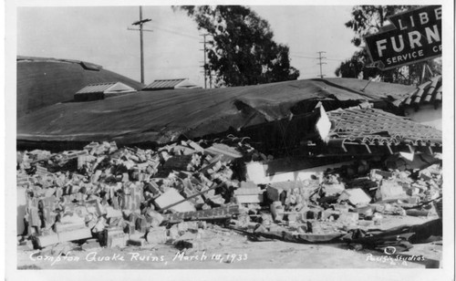 Liberal Furniture Store ruins after earthquake