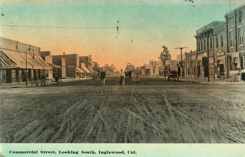 Commercial Street, Looking South, Inglewood, Cal