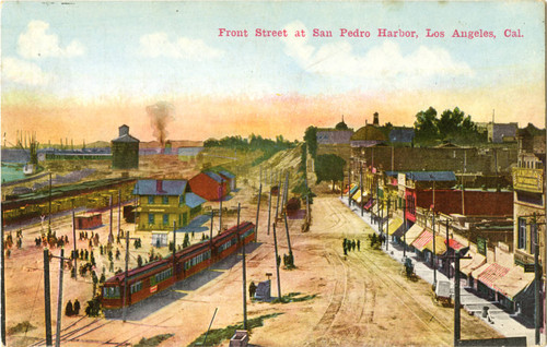 Front Street at San Pedro Harbor, Los Angeles, California