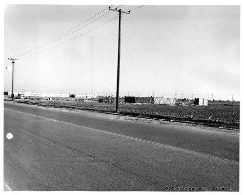 Storage shed at construction site, General American Transporation Building