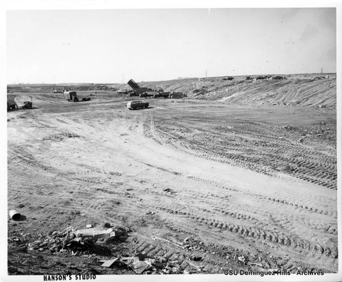 Vehicles at dump site