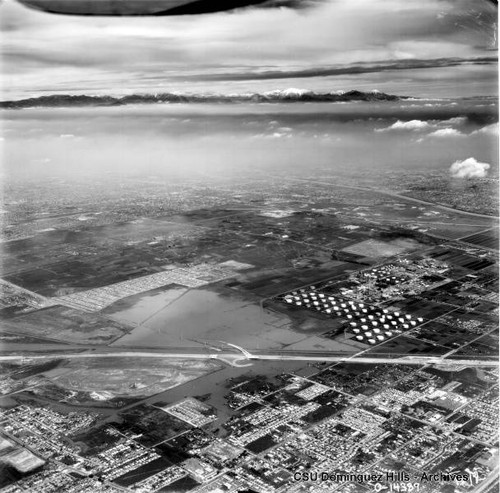 Looking southeast over freeway in Torrance