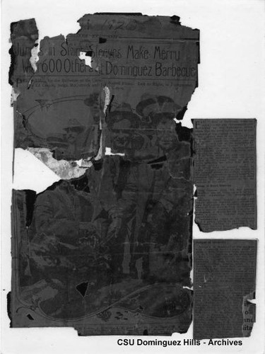 Dominguez Barbecue, newspaper fragments