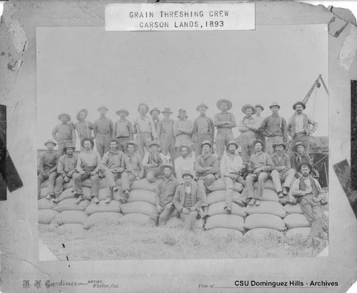 Grain Threshing Crew, Carson Lands