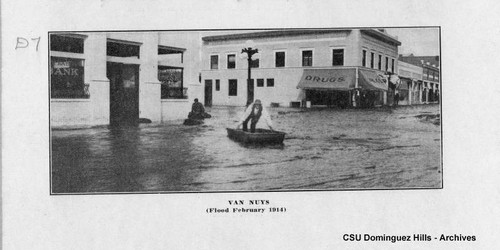 Weinberg Company vs. Bixby, et al; Defendant's Exhibit D-7; rowboat on flooded Van nuys street