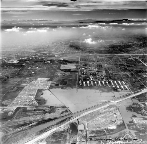 Looking east over freeway in Torrance