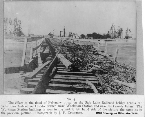 Weinberg Company vs. Bixby, et al; Number 4; flood damage to railway bridge of San Gabriel River