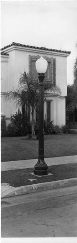 Metal street lamp