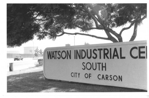 Front sign for the Watson Industrial Center