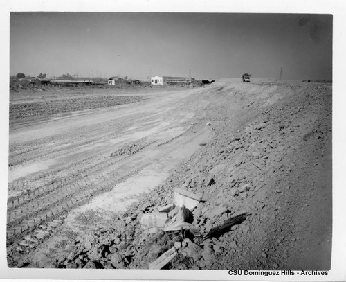 Trucks at dump site