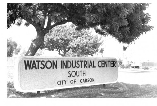 Front sign for the Watson Industrial Center