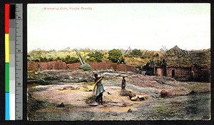 Winnowing corn in Yoruba area, Nigeria, ca.1920-1940