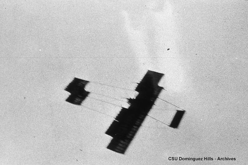 Farman biplane in flight