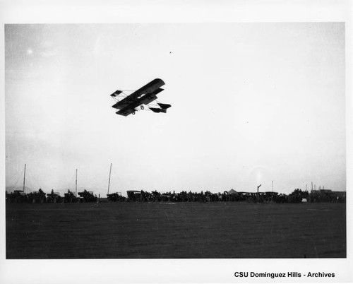 Curtiss Biplane in flight