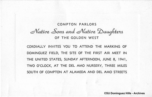 Plaque dedication invitation