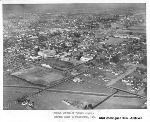 Looking northeast through Compton