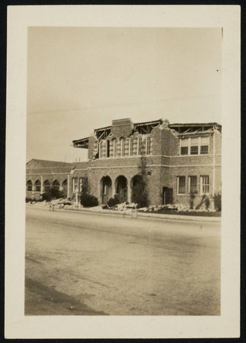 Earthquake building damage