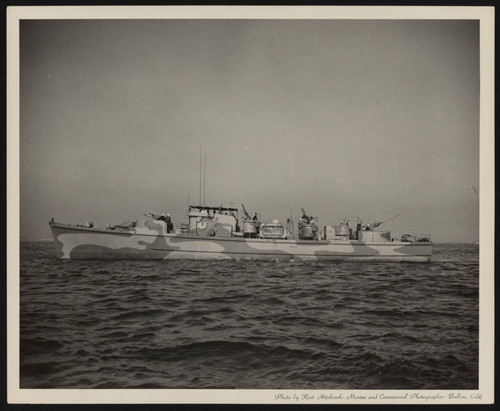 Submarine chaser with camouflage paint