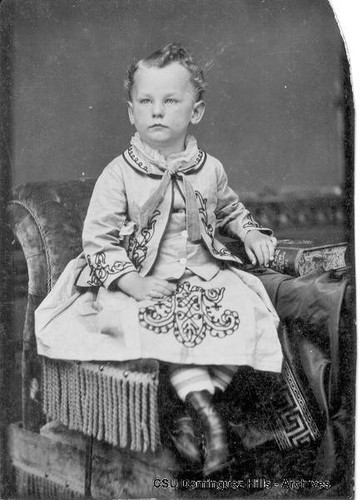 Young child on chair