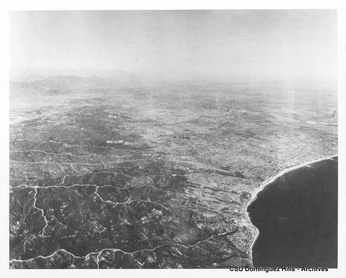 Looking southeast across Palisades and Santa Monica