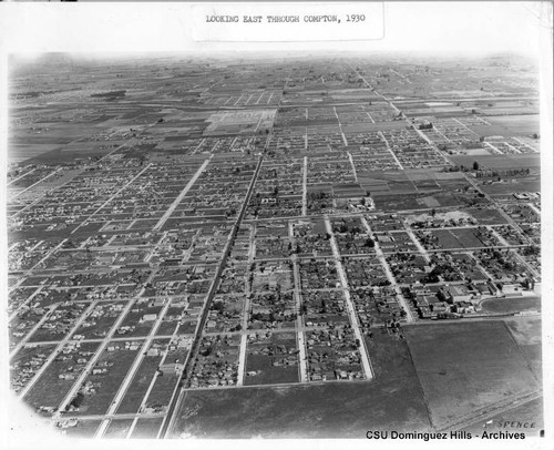 Looking east through Compton