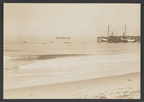 Redondo Beach and the ocean with boats