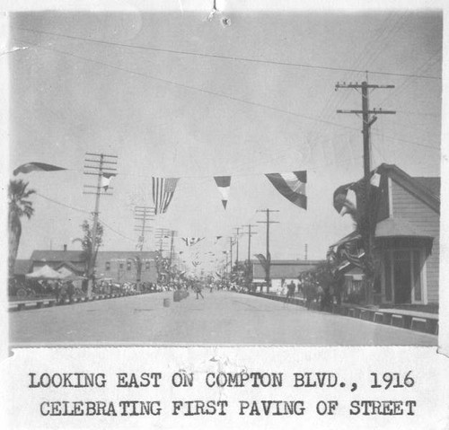 Celebration of first paved street