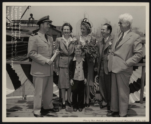 Christening party for launch of Navy boat