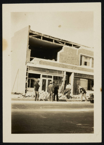 Earthquake building damage