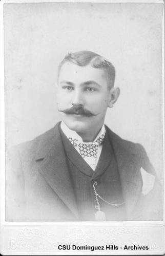 Young man with mustache