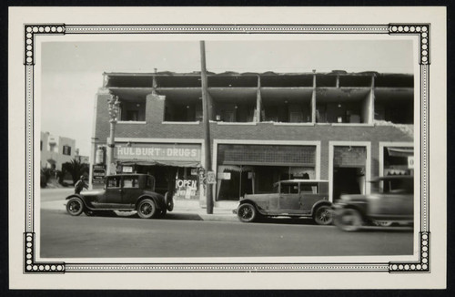 Earthquake building damage, Hurlburt Drugs