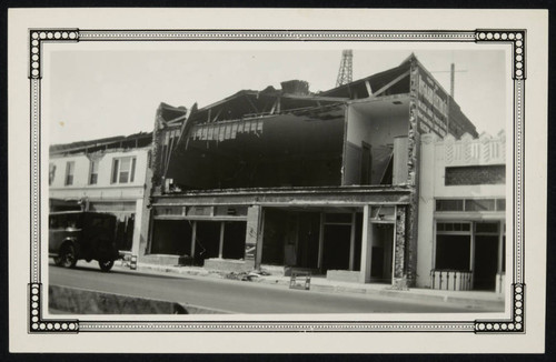 Earthquake building damage