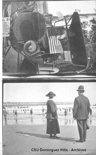 "Family outing" - car and beach scene