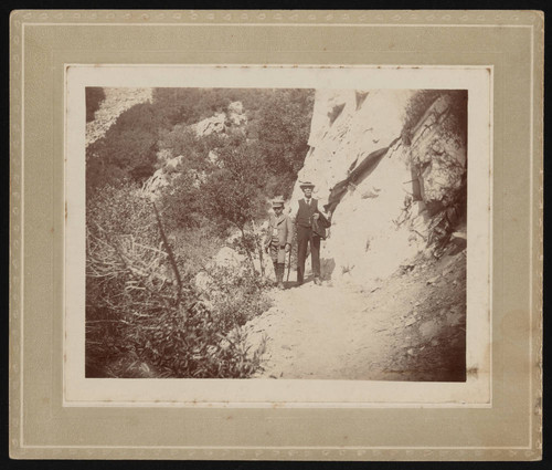 Miles Rozelle and grandson on Santa Catalina Island, front of photograph