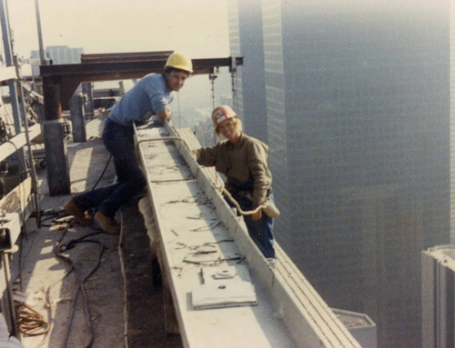 ironworkers at a construction site