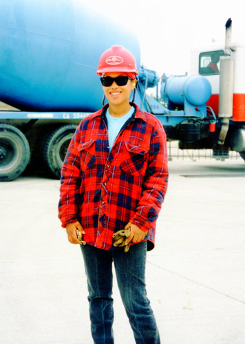 Tradeswoman at a construction site