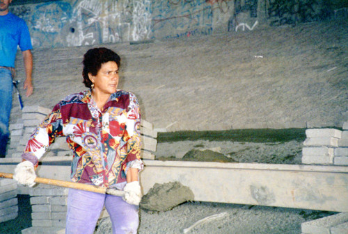 Tradeswoman at a construction site