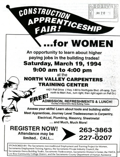 Construction Apprenticeship Fair flyer