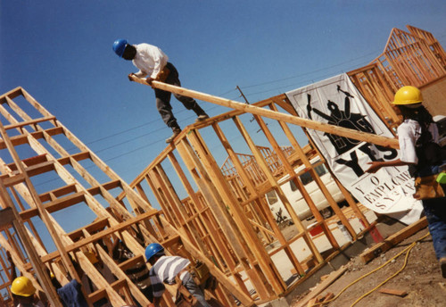 Trainees at a Youth Employment Systems site